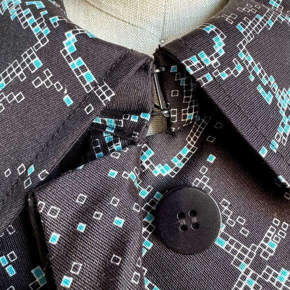 DIANE VON FURSTENBERG Bold Print Black 2 Piece Set - Sheath Dress & Jacket - Picture 10 of 15